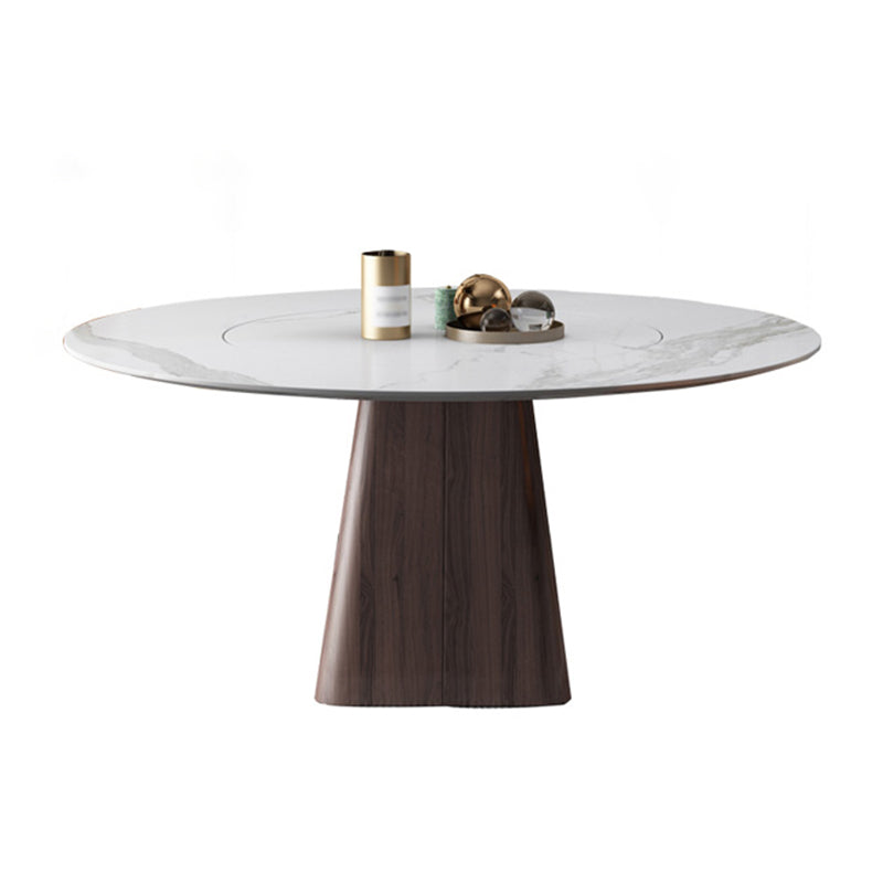 Contemporary Sintered Stone Dining Table Round Dining Room Table
