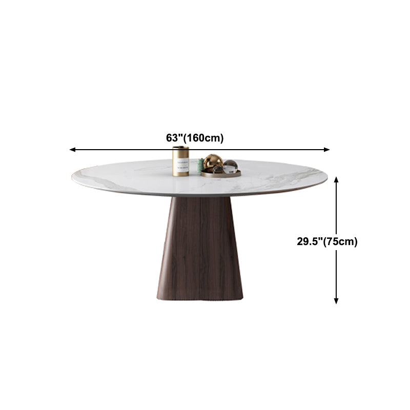 Contemporary Sintered Stone Dining Table Round Dining Room Table