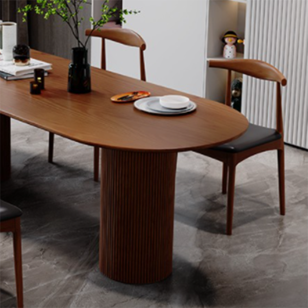 Free Form Pine Wood Table for Restaurant Modern Dining Table with 3 Legs