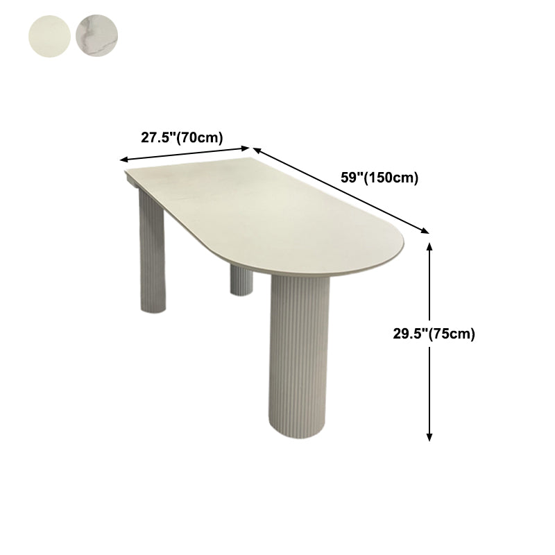 Stone and Wood Dining Room Collection Home Kitchen Dinner Modern Dining Table