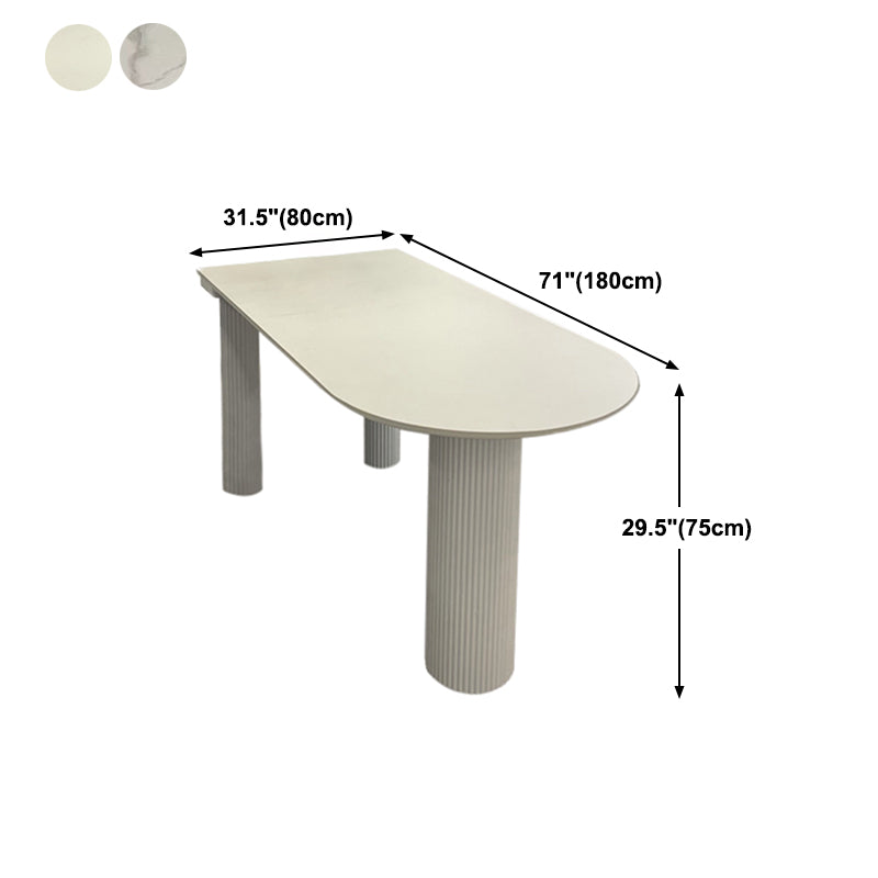 Stone and Wood Dining Room Collection Home Kitchen Dinner Modern Dining Table