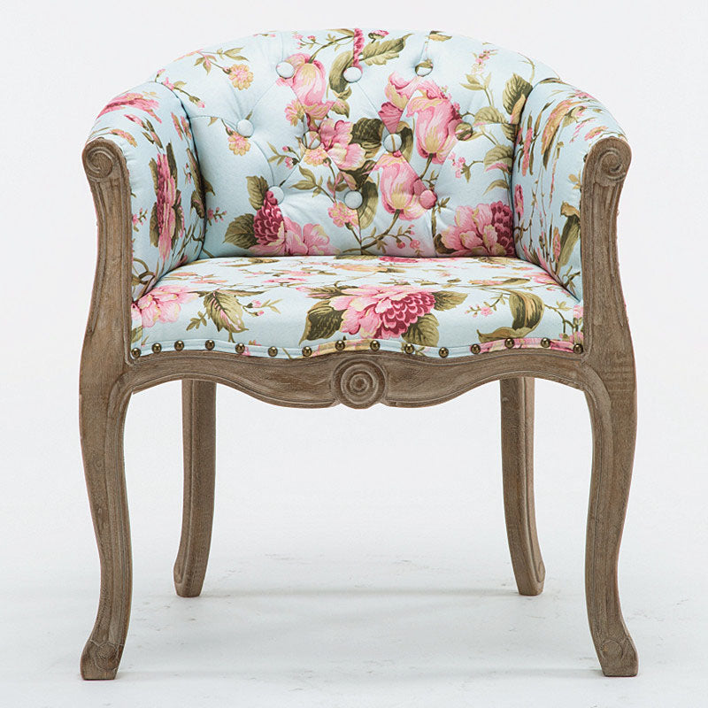 Farmhouse Home Solid Back Arm Chair Leather Matte Finish Dining Chair