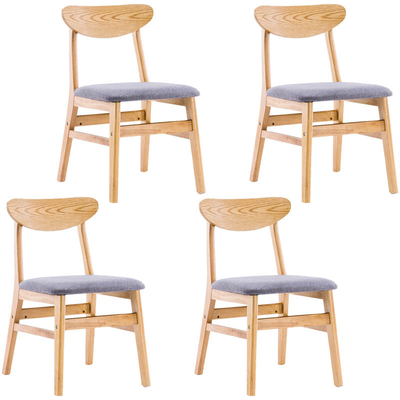 Industrial Wood Kitchen Dining Room Chair Open Back Side Chair
