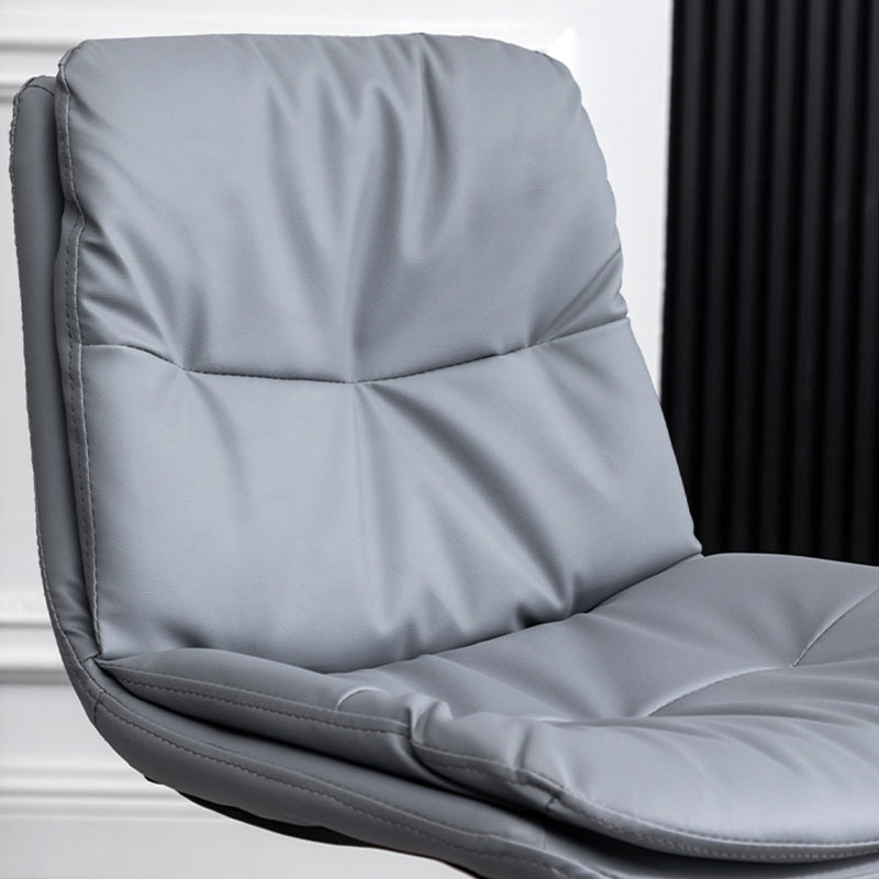 Contemporary Leather Swivel Barstool Indoor Bar Stool with Low Back