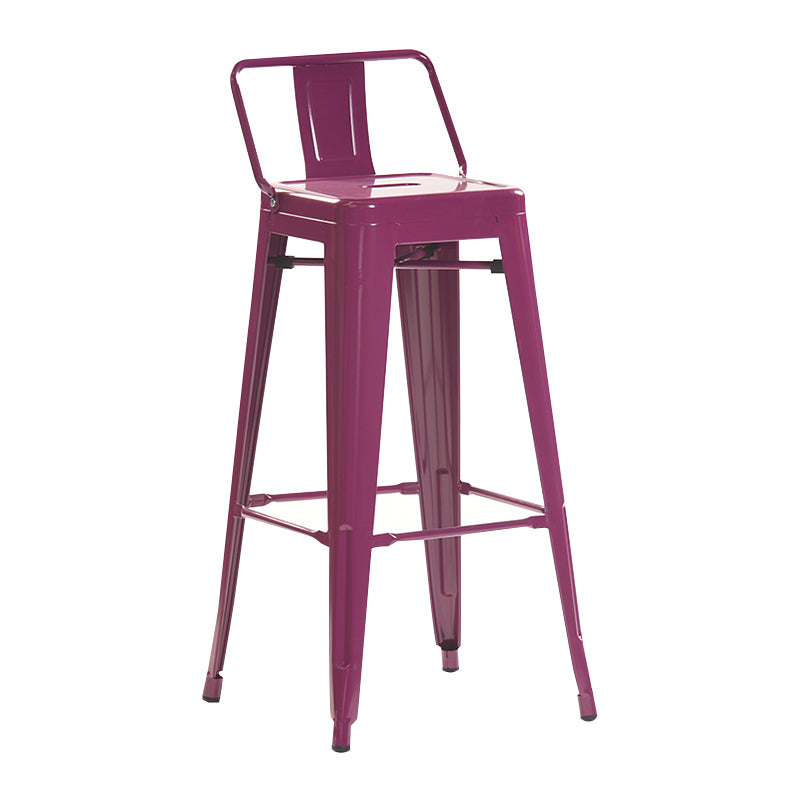 Industrial Style Metal Bar-stool with Square Iron Seat Counter Stool Kitchen Bar Bar-stool