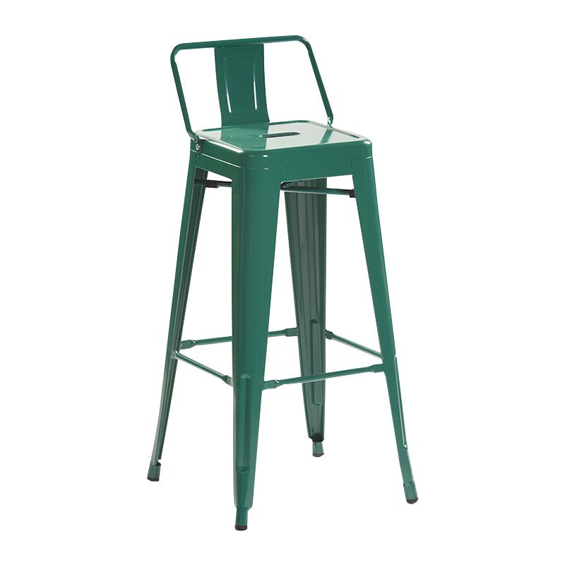 Industrial Style Metal Bar-stool with Square Iron Seat Counter Stool Kitchen Bar Bar-stool