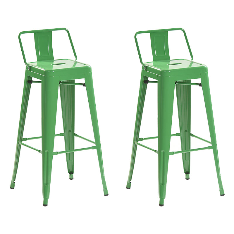 Industrial Style Metal Bar-stool with Square Iron Seat Counter Stool Kitchen Bar Bar-stool