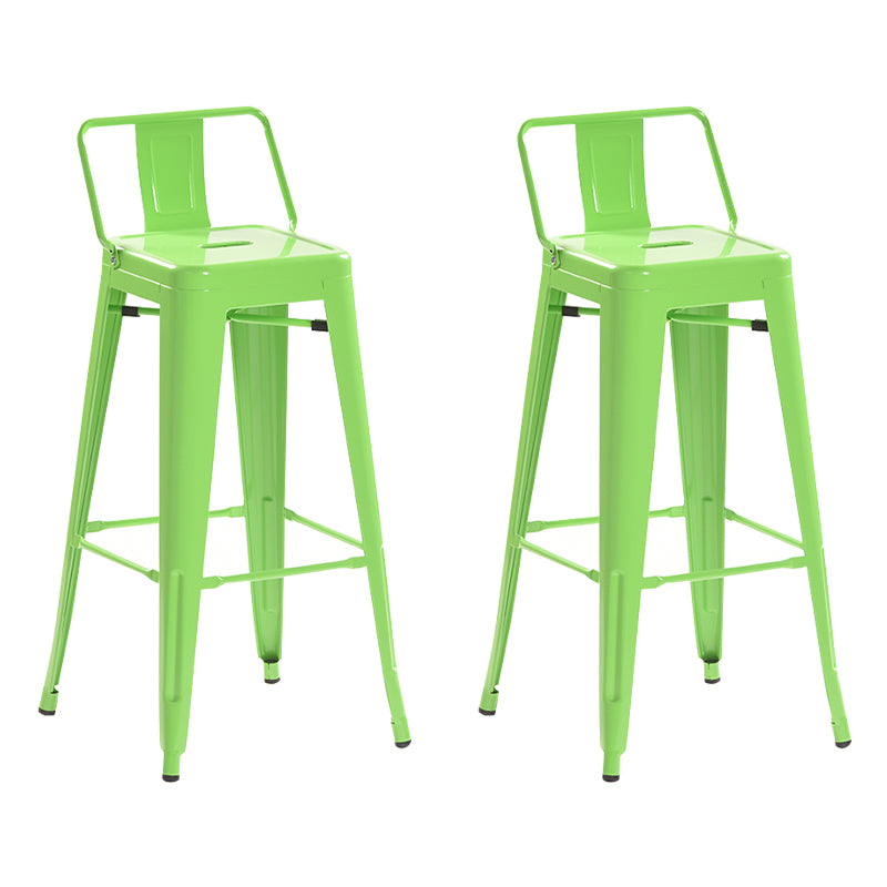 Industrial Style Metal Bar-stool with Square Iron Seat Counter Stool Kitchen Bar Bar-stool