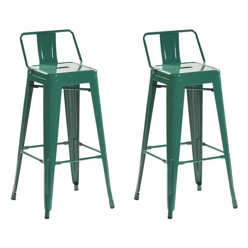 Industrial Style Metal Bar-stool with Square Iron Seat Counter Stool Kitchen Bar Bar-stool