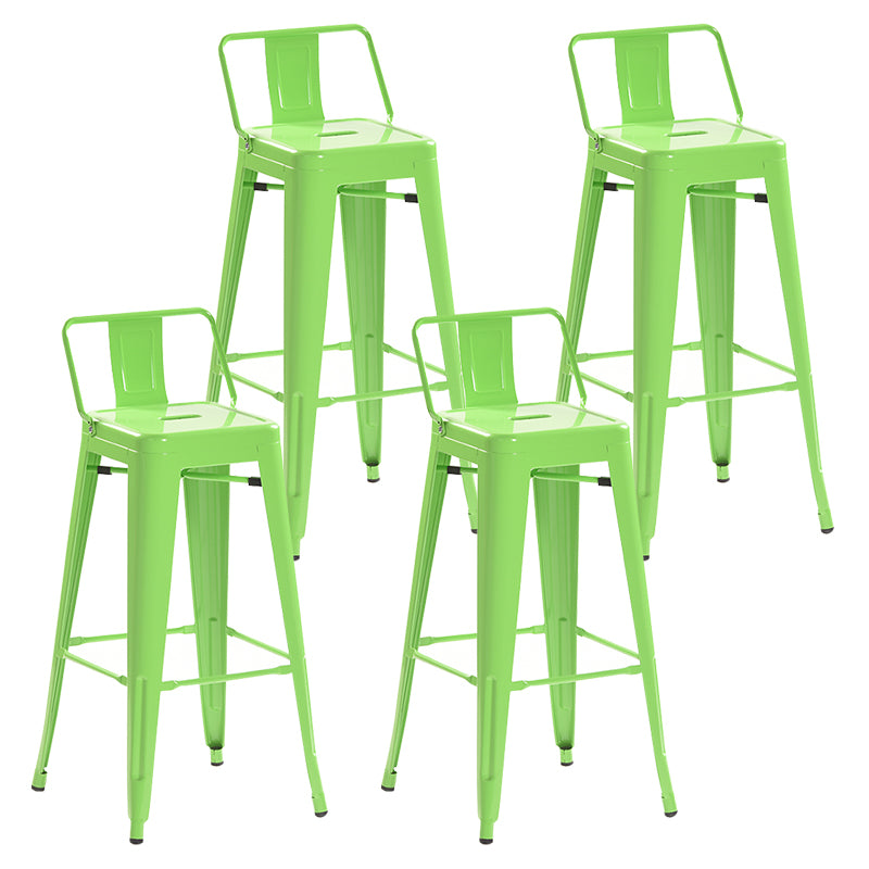 Industrial Style Metal Bar-stool with Square Iron Seat Counter Stool Kitchen Bar Bar-stool