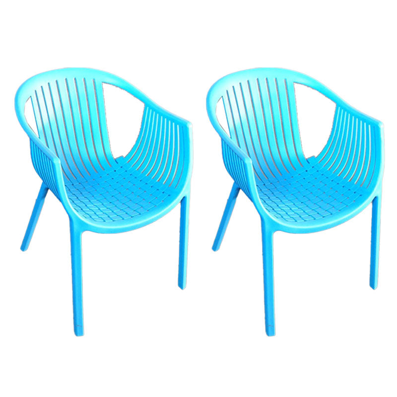 Contemporary Style Stackable Chair Dining Plastic Arm Chair for Kitchen