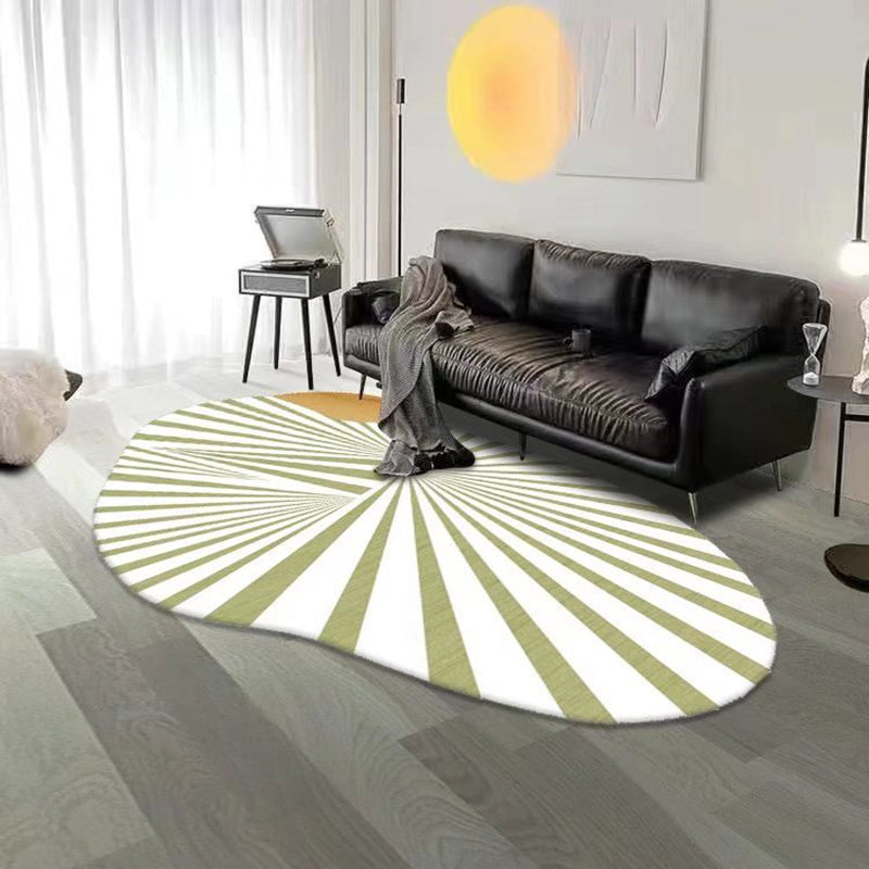 White Color Piece Rug Polyester Area Rug Stain Resistant Rug for Living Room