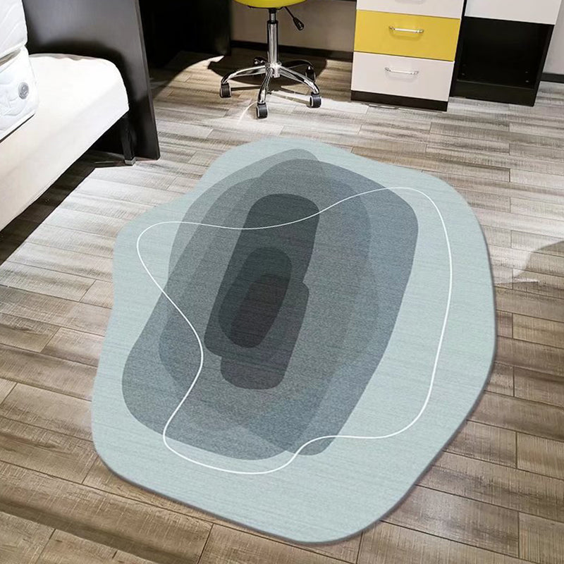 White Color Piece Rug Polyester Area Rug Stain Resistant Rug for Living Room