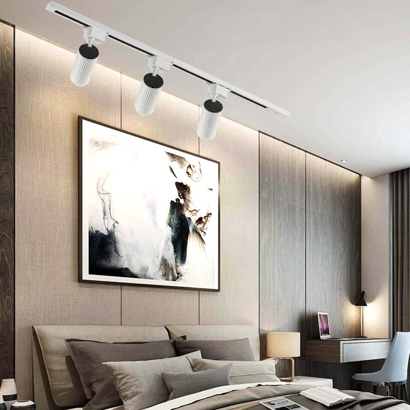 Lámpara de techo de riel LED de forma cilíndrica Montaje de aluminio moderno para sala de estar