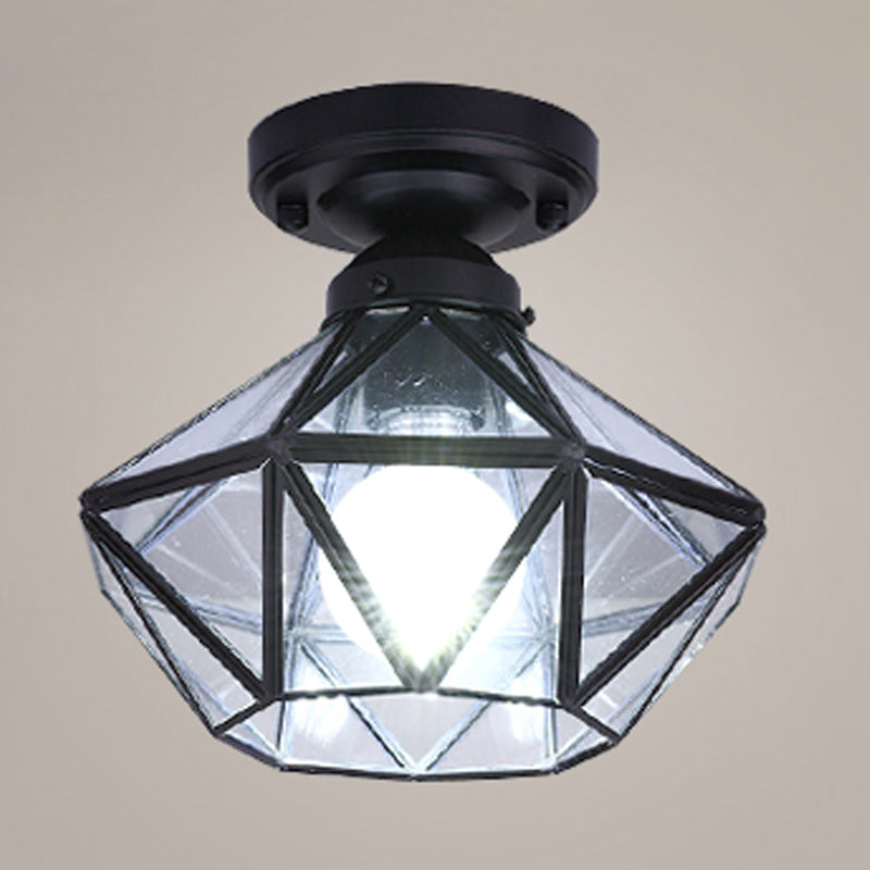 Lámpara de techo geométrica Cobre moderno 1 Montaje de alambre de luz con agujero 2-3.5 '' Dia para el pasillo