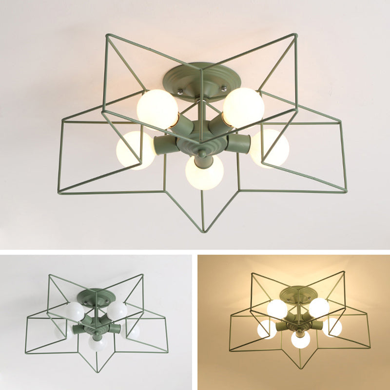 Estilo moderno de techo de techo de estilo estrella 5 luz de techo de luz para restaurante