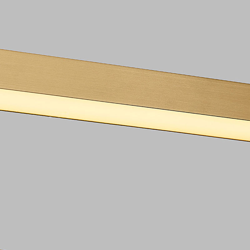 Gold Island Lights Modernes 1-Licht-Restaurant Lineare Aufhängungslampen mit Acrylschatten