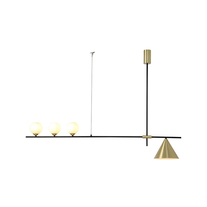 Einfachheit moderne Insel Hell weiße Glas Globus Schattenbeleuchtung für Esszimmer