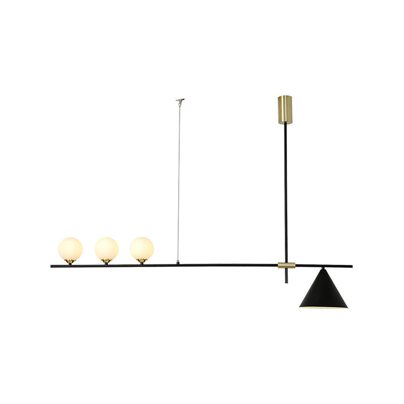 Einfachheit moderne Insel Hell weiße Glas Globus Schattenbeleuchtung für Esszimmer