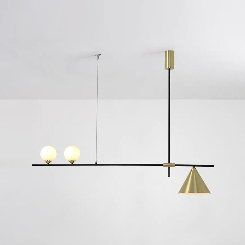 Einfachheit moderne Insel Hell weiße Glas Globus Schattenbeleuchtung für Esszimmer