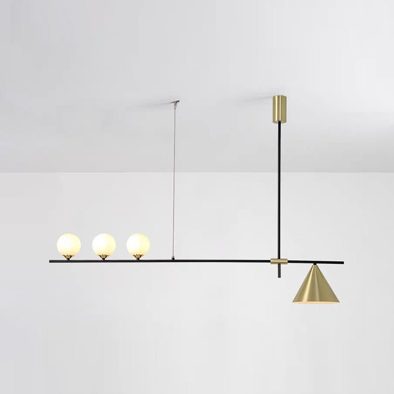 Einfachheit moderne Insel Hell weiße Glas Globus Schattenbeleuchtung für Esszimmer