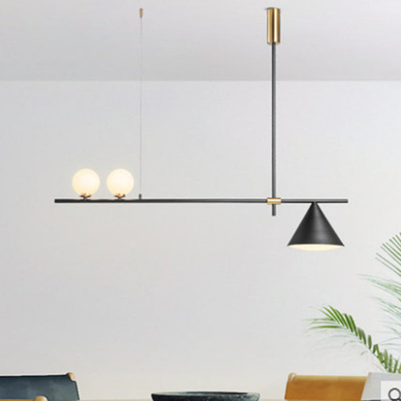 Einfachheit moderne Insel Hell weiße Glas Globus Schattenbeleuchtung für Esszimmer