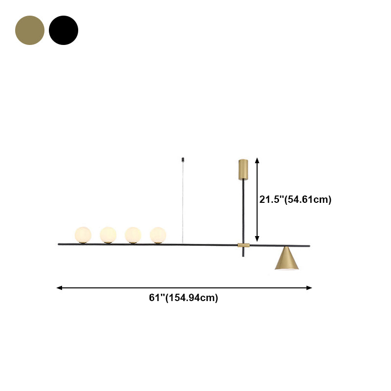 Einfachheit moderne Insel Hell weiße Glas Globus Schattenbeleuchtung für Esszimmer