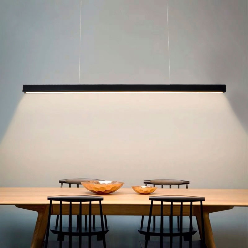 Moderne lineare Inselleuchten 1-Licht-Restaurant-LED-LED-Lampe mit Acrylschatten