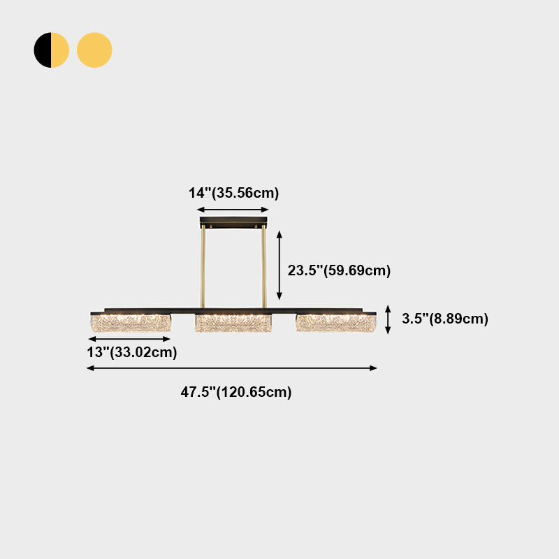 Pendentif linéaire de style contemporain