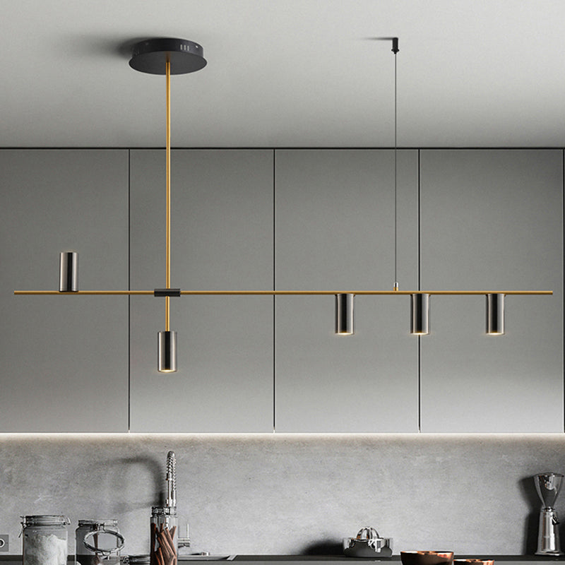 Moderne stijl cilinder eiland verlichtingsarmaturen metalen hanglamp armaturen