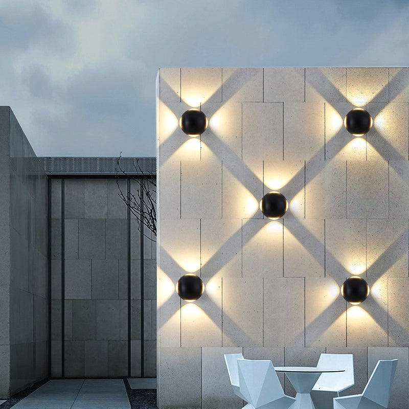 Modern Style Ball Wall Lighting Fixtures Metal Multi Lights Wall Washer Sconce