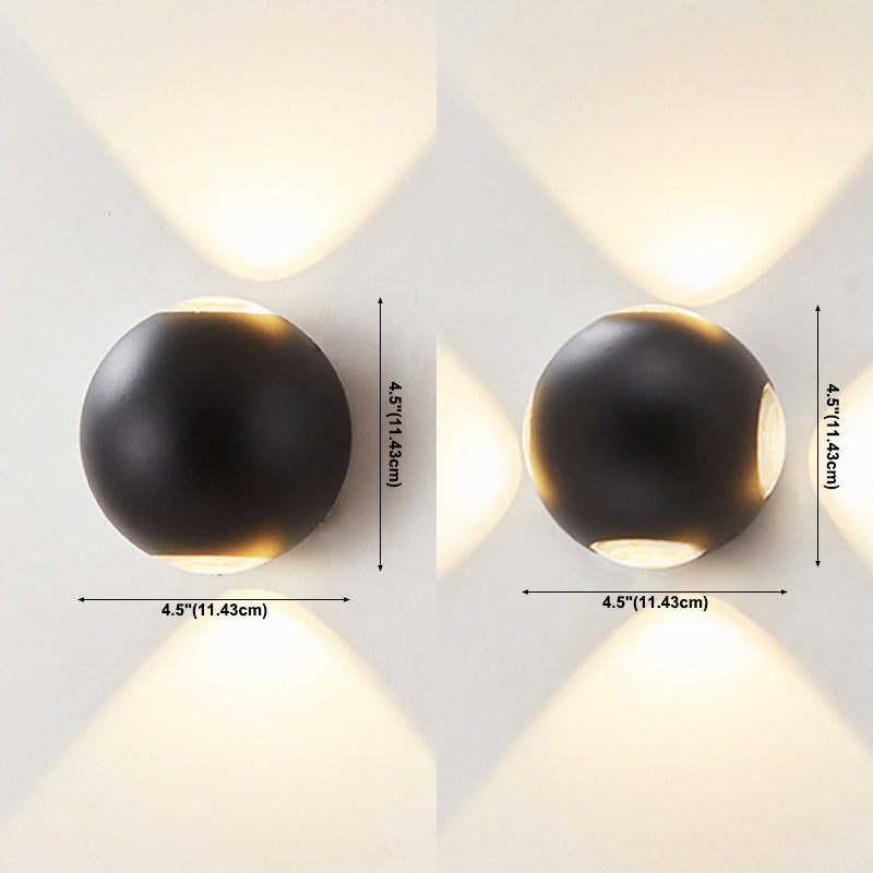 Modern Style Ball Wall Lighting Fixtures Metal Multi Lights Wall Washer Sconce