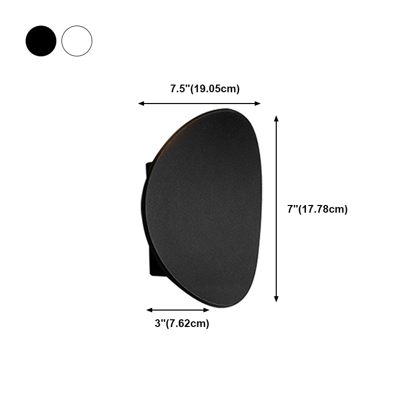 Round Shape Metal Wall Sconce Modern Style 1-Light Wall Mounted Light for Bedroom