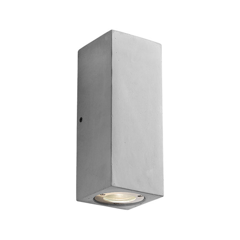 Waterproof Cement Wall Light Fixture Modern Style Wall Sconce Light in Gray
