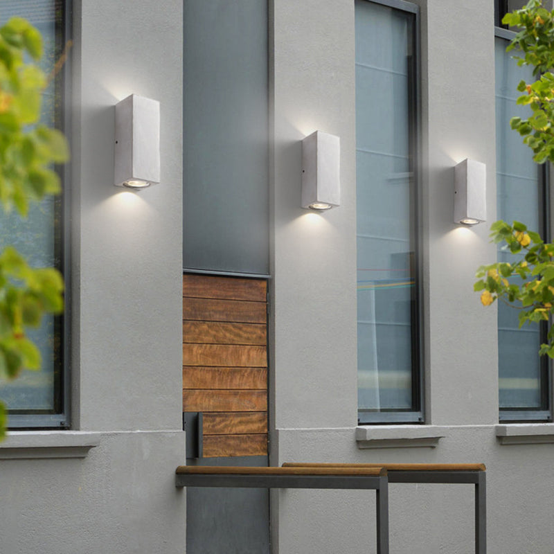 Waterproof Cement Wall Light Fixture Modern Style Wall Sconce Light in Gray