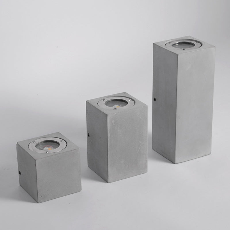 Waterproof Cement Wall Light Fixture Modern Style Wall Sconce Light in Gray