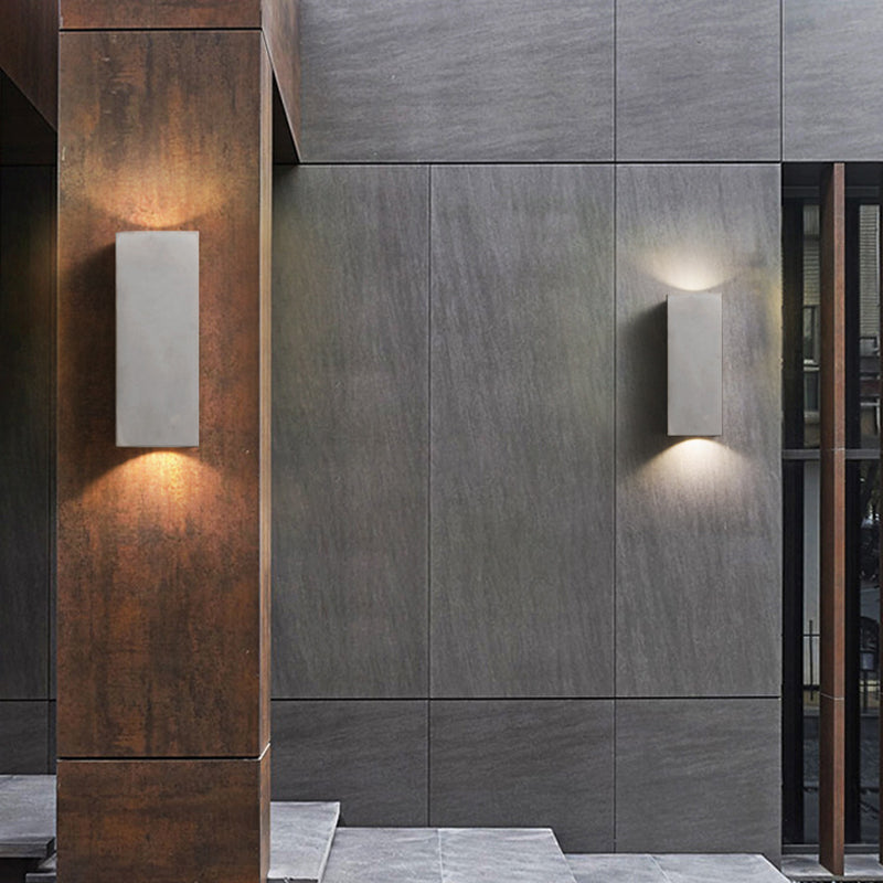 Waterproof Cement Wall Light Fixture Modern Style Wall Sconce Light in Gray