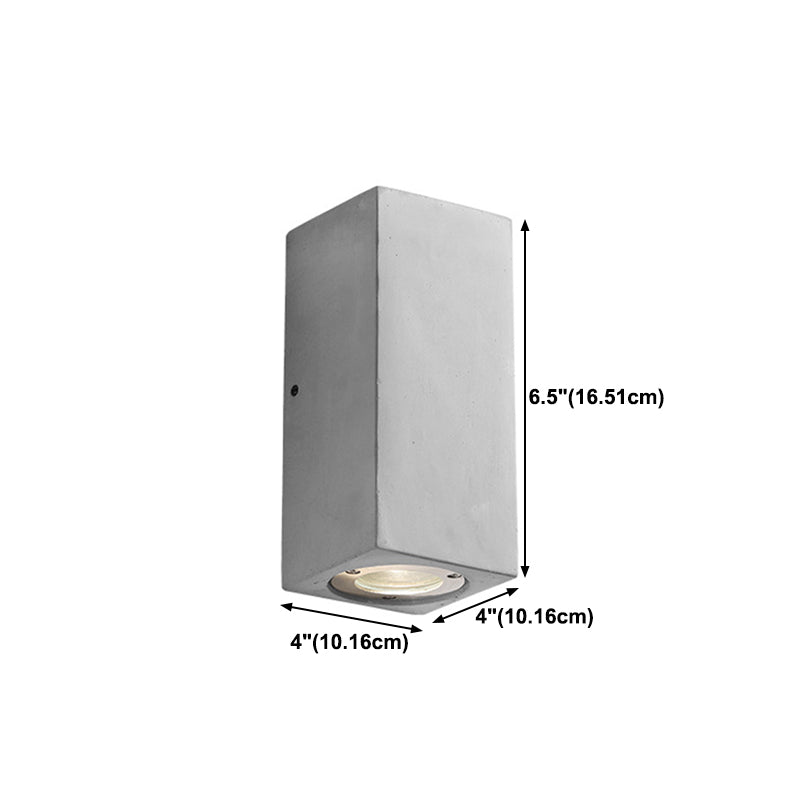Waterproof Cement Wall Light Fixture Modern Style Wall Sconce Light in Gray