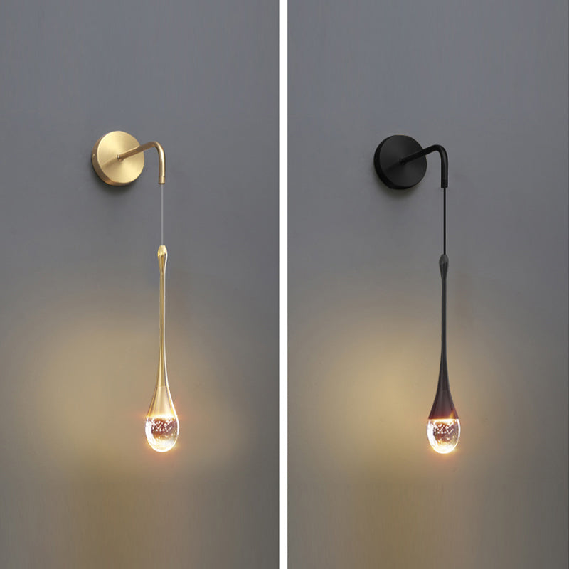 Unique Shape Crystal Wall Light Modern Style 1 Light Wall Mount Light for Bedroom