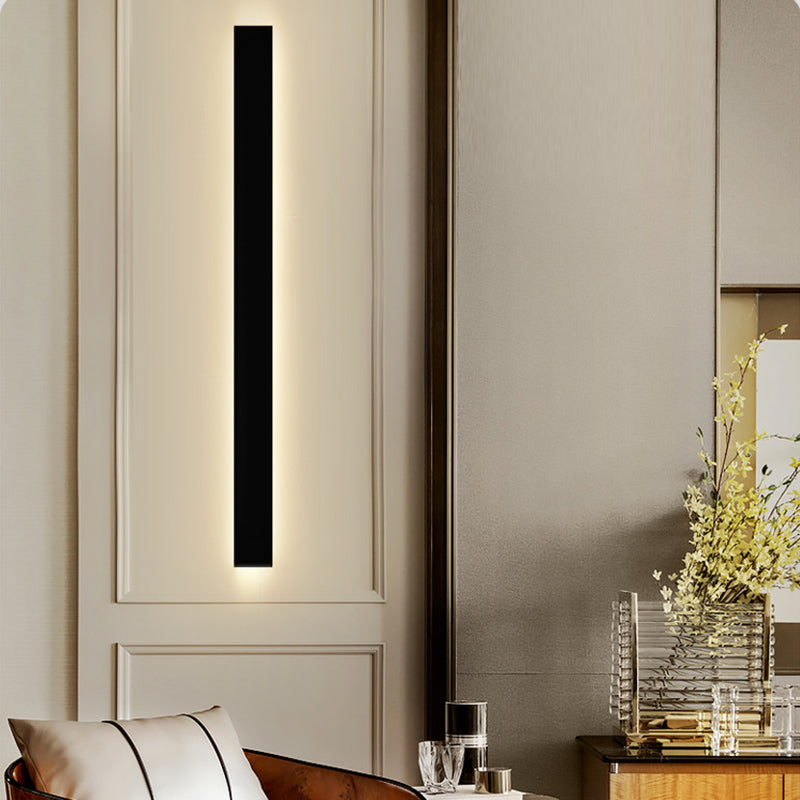 Metall lineare Formwandlicht moderne 1 leichte Wandmontageleuchte in Schwarz