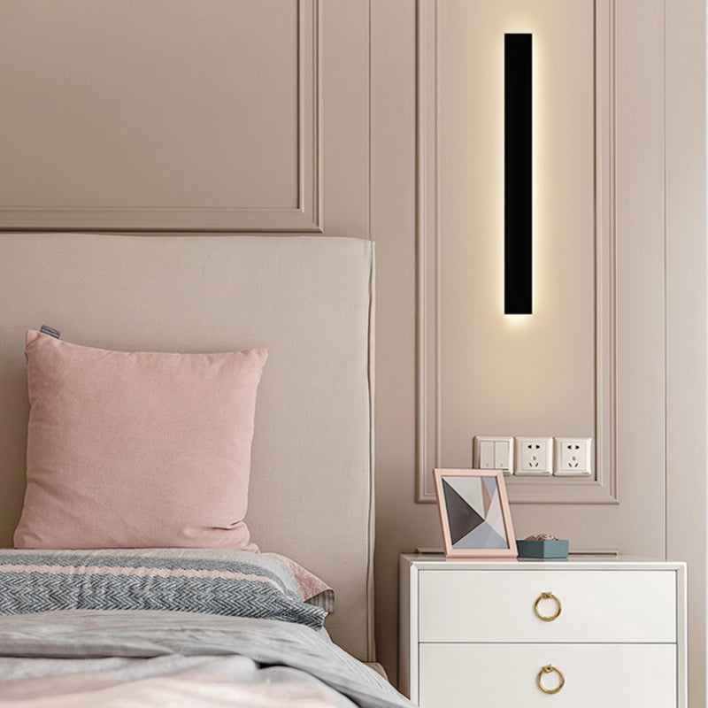 Metall lineare Formwandlicht moderne 1 leichte Wandmontageleuchte in Schwarz