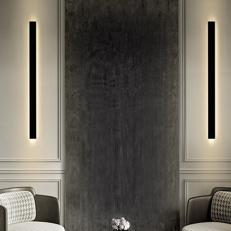 Metall lineare Formwandlicht moderne 1 leichte Wandmontageleuchte in Schwarz