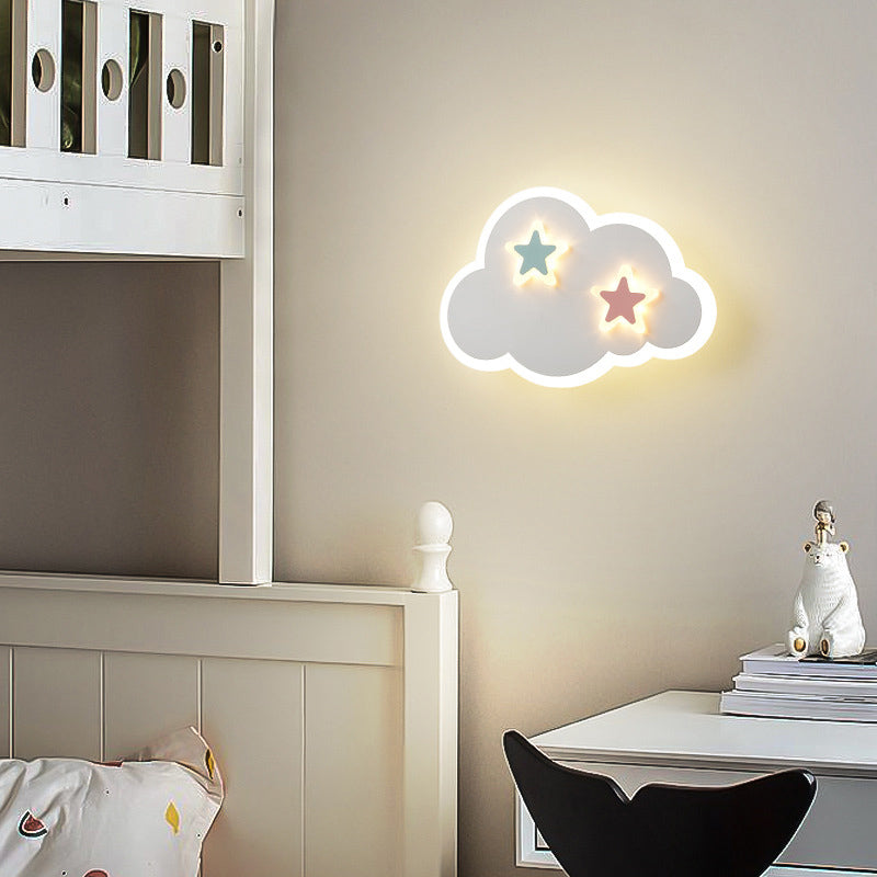 Iluminación de apliques de pared Luz de metal LED moderna para niños para niños dormitorio