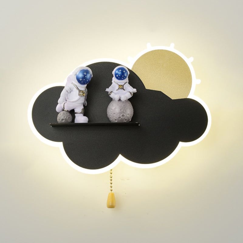 Iluminación de apliques de pared Luz de metal LED moderna para niños para niños dormitorio