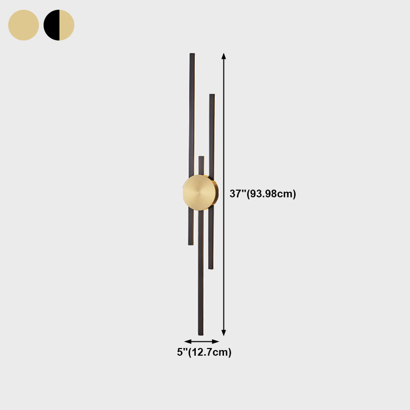 Metal Linear Shape Wall Light Modern Style Multi Lights Wall Mount Light Fixture