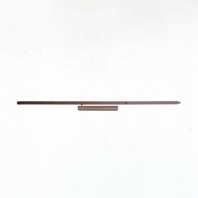 Metal Linear Shape Wall Light Modern 1 Light Mirror Wall Mount Light Fixture in Brown