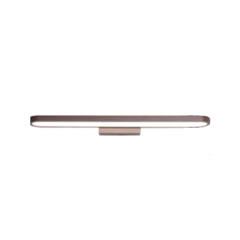 Linear Modern Style Vanity Light Metal 1 Light LED Mirror Light for Bathroom in Brown