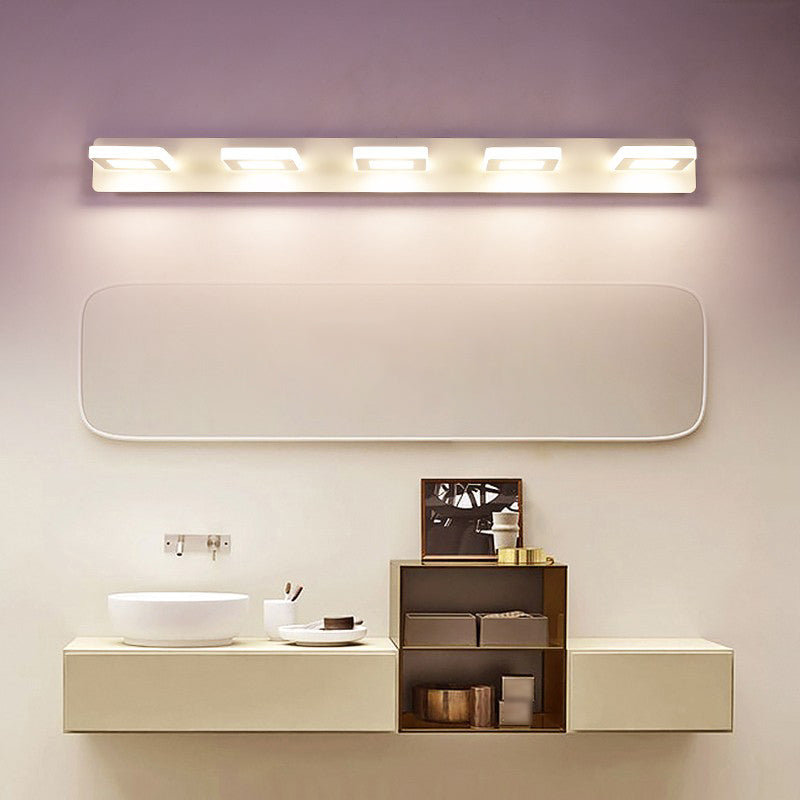 Metal Geometric Shape Mirror Wall Light Modern Multi-Lights Mirror Wall Mount Light