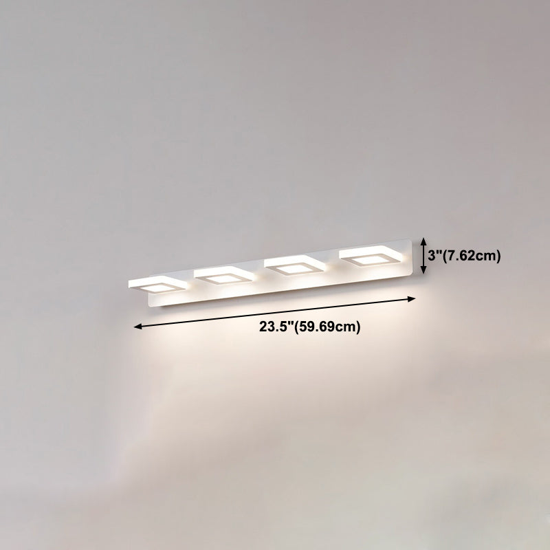 Metal Geometric Shape Mirror Wall Light Modern Multi-Lights Mirror Wall Mount Light