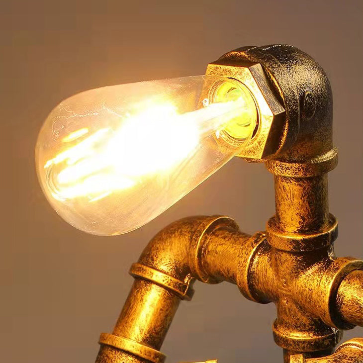 Industrial Style Unique Shape Table Lighting Metal 1 Light Table Lamp for Bedroom